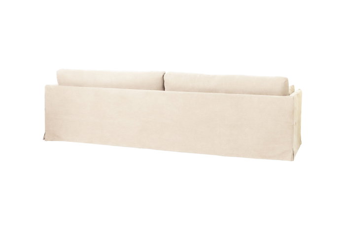 DKD Home Decor Sofá Urbano Beige, 270 x 86 x 80 cm, Altura Asiento 43 cm, Material Lino y Algodón con 2 Cojines