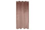 DKD Home Decor Velvet23 Cortina Rosa Palo 260 x 260 x 140 cm Terciopelo Polyester 8 Anillas