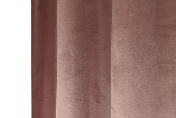 DKD Home Decor Velvet23 Cortina Rosa Palo 260 x 260 x 140 cm Terciopelo Polyester 8 Anillas