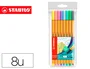 Stabilo Point 88 Estuche de 8 Rotuladores de Colores Pastel Trazo 0,4 mm