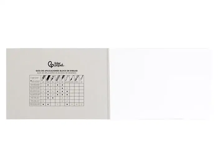 Liderpapel Bloc Dibujo Artístico Encolado DIN A2 120g/m2 24+6 Hojas 594x420mm Blanco