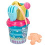 Color Baby Cubo de playa Hello Kitty 18 cm con pala, rastrillo, regadera y molde en red