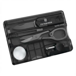 Victorinox Swiss Card Taschenmesser cuchillo de bolsillo, negro transparente, referencia V-0.71 33.T3