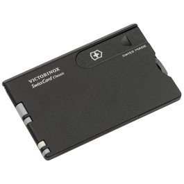 Victorinox Swiss Card cuchillo de bolsillo negro transparente V-0.71 33.T3
