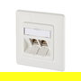 METZ CONNECT BTR E-DAT Modul, 2 Ports RJ-45, Categoría 6 Clase E, Blanco - 1309121002-E
