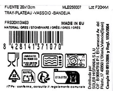 La Mediterranea Bandeja Rectangular Milo 20x13cm, Pack de 24 unidades La Mediterranea Bandeja Rectangular Milo 20x13cm, Pack de 24 unidades