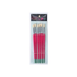 Pryse 6121012 Juego de pinceles planos para bellas artes, 6 piezas