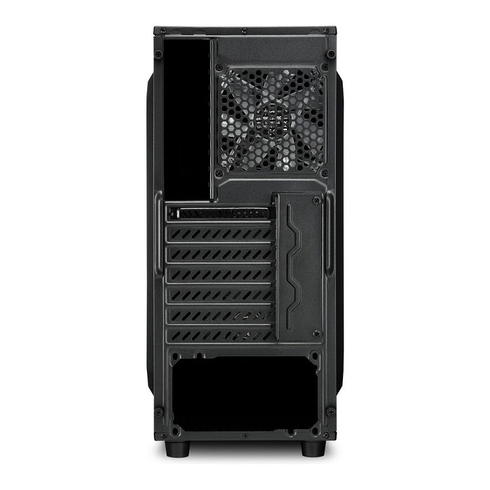 Sharkoon VG7-W RGB Caja de PC Midi Tower ATX Negro con Iluminación RGB para Placas Base ATX, Micro ATX, Mini-ATX