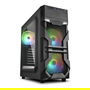 Sharkoon VG7-W RGB Caja de PC Midi Tower ATX Negro con Iluminación RGB para Placas Base ATX, Micro ATX, Mini-ATX