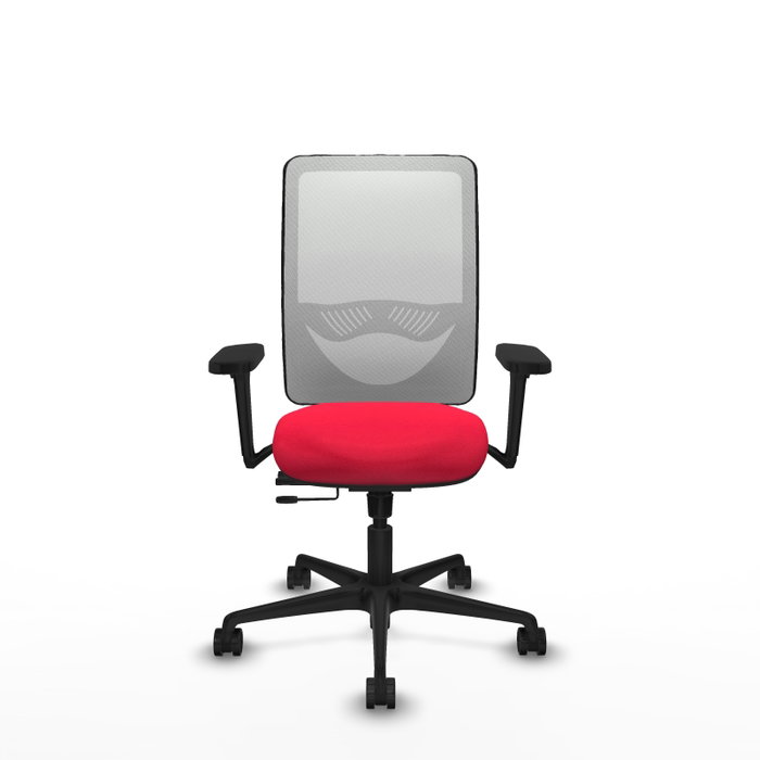 PIQUERAS Y CRESPO Silla de oficina Zulema con mecanismo Sincro/Traslack, Rojo y Blanco