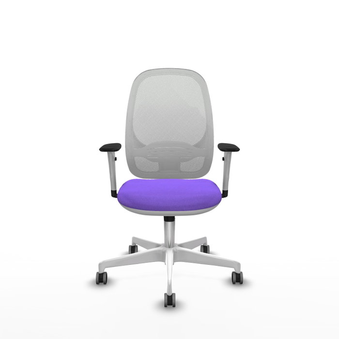 PIQUERAS Y CRESPO Silla de oficina Cilanco con mecanismo Sincro, lila y blanco PIQUERAS Y CRESPO Silla de oficina Cilanco con mecanismo Sincro, lila y blanco