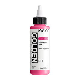Golden High Flow Acrílico Rosa Fluorescente 118 ml