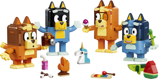 LEGO Familia de Bluey para Construir 11217 - Figuras de Bluey, Bingo, Mamá y Papá