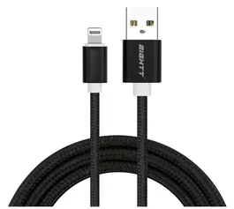 Eightt Cable USB A a Lightning para iPhone 1 m, Trenzado en Nylon Negro, ECI-2B