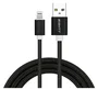 Eightt Cable USB A a Lightning para iPhone 1 m, Trenzado en Nylon Negro, ECI-2B