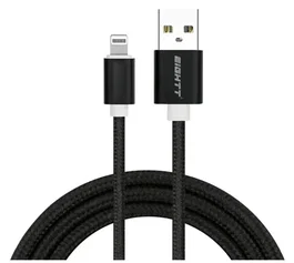 Eightt Cable USB A a Lightning de 1 m, Nylon Trenzado, Negro
