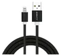 Eightt Cable USB A a Lightning de 1 m, Nylon Trenzado, Negro