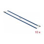 DeLOCK Sujetacables de Acero Inoxidable L 200 x B 4,6 mm Azul, 10 unidades