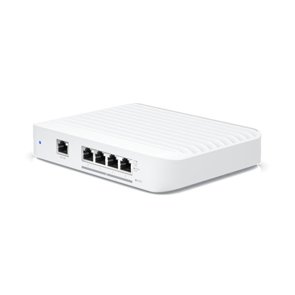 Ubiquiti Switch Flex XG (USW Flex XG) Conmutador Conmutado Layer 2 4 Puertos 10GbE RJ45, 1 Puerto GbE PoE+ 802.3at, Compacto y Gestionado