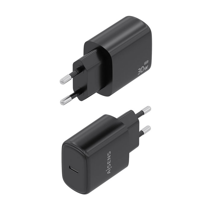 Aisens Cargador GaN 30W USB-C PD 3.0 Negro A110-0976
