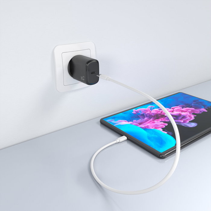 Aisens Cargador GaN 30W USB-C PD 3.0 Negro A110-0976