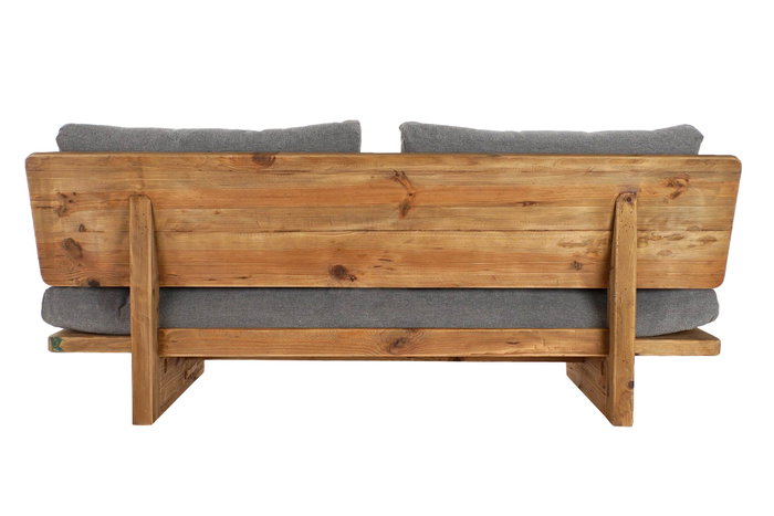 DKD Home Decor Sofá de Madera Reciclada y Pino Envejecido
