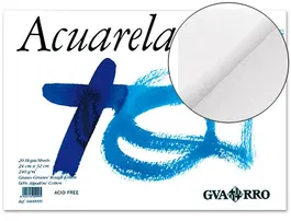 Guarro Bloc Dibujo Acuarela DIN A3 Encolado 20 Hojas 240 gr/m2 32.5x46 cm