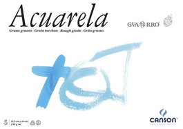 Guarro Bloc Dibujo Acuarela DIN A3 Encolado 20 Hojas 240 gr/m2 32.5x46 cm
