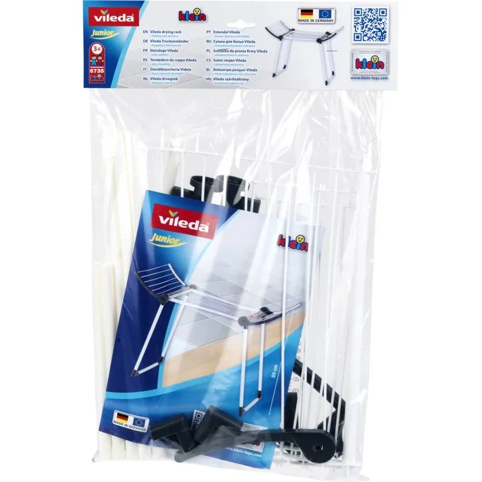 Klein Tendedero Vileda 6735 con Alas Plegables, Juguete de Imitación para Mayores de 3 Años