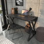 Hanah Home Mesa de Estudio Moderna Negra 120x60x75 cm Tablero Partículas Melamina