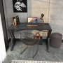 Hanah Home Mesa de Estudio Moderna Negra 120x60x75 cm Tablero Partículas Melamina