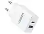 Veger Cargador Enchufe 65W USB-A/USB-C Blanco