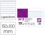 Liderpapel Ficha Rayada Nº3 100x150 mm 180gr Paquete de 100 Unidades