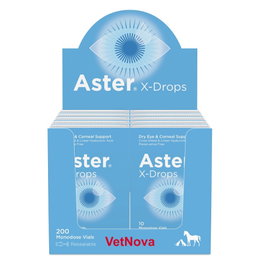 Vetnova Aster X-Drops para Mascotas, 20 Blísteres x 10 Monodosis de 0,5 mL, Total 200 Unidades