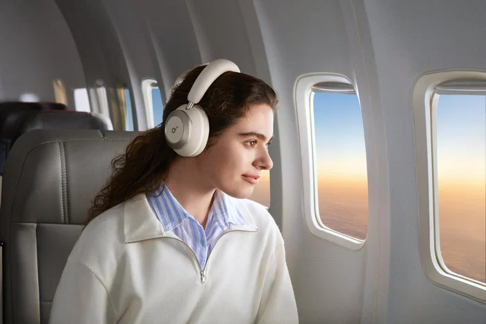 Anker Soundcore Space One Pro Auriculares Diadema Inalámbricos Bluetooth con Cancelación Activa de Ruido (ANC) - Hasta 60h Autonomía - Color Blanco Cream