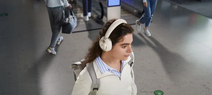 Anker Soundcore Space One Pro Auriculares Diadema Inalámbricos Bluetooth con Cancelación Activa de Ruido (ANC) - Hasta 60h Autonomía - Color Blanco Cream