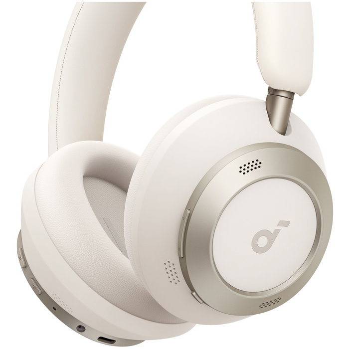 Anker Space One Pro Auriculares Inalámbricos con Cancelación de Ruido Activa y Micrófono Integrado, Blanco