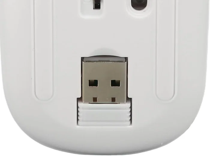 Generico Ratón Inalámbrico Recargable 2 en 1 Bluetooth + USB 2.4G 1600 DPI Blanco