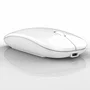 Generico Ratón inalámbrico recargable 2 en 1 Bluetooth + USB 2.4GHz 1600 DPI blanco
