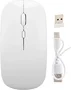 Generico Ratón Inalámbrico Recargable 2 en 1 Bluetooth + USB 2.4G 1600 DPI Blanco