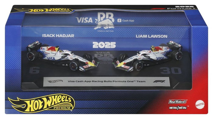 Mattel Hot Wheels Premium Pack de 2 Vehículos Die-Cast 1:64 Team Visa Cash App Racing Bulls Mattel Hot Wheels Premium Pack de 2 Vehículos Die-Cast 1:64 Team Visa Cash App Racing Bulls