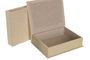 DKD Home Decor Set de 2 Cajas Libro Tapizadas en Lino Beige