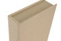 DKD Home Decor Set de 2 Cajas Libro Tapizadas en Lino Beige
