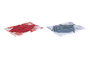 DKD Home Decor Mantel Atlantico Coral 22 Azul Fucsia 150 x 150 x 0.5 cm Set 5 Piezas