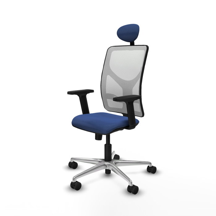 PIQUERAS Y CRESPO Silla de oficina Motilla con mecanismo Sincro, Azul marino y Blanco PIQUERAS Y CRESPO Silla de oficina Motilla con mecanismo Sincro, Azul marino y Blanco