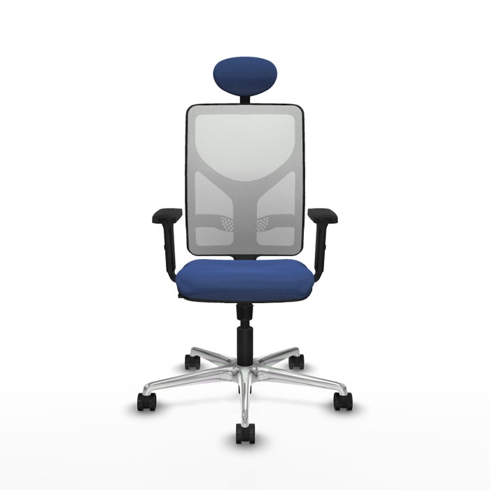 PIQUERAS Y CRESPO Silla de oficina Motilla con mecanismo Sincro, Azul marino y Blanco PIQUERAS Y CRESPO Silla de oficina Motilla con mecanismo Sincro, Azul marino y Blanco