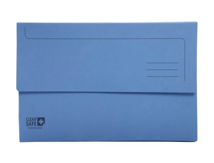 Exacompta Subcarpeta Clean'Safe Pocket Horizontal Antimicrobiana Din A4, 400g, Azul, Paquete de 5 Unidades Exacompta Subcarpeta Clean'Safe Pocket Horizontal Antimicrobiana Din A4, 400g, Azul, Paquete de 5 Unidades