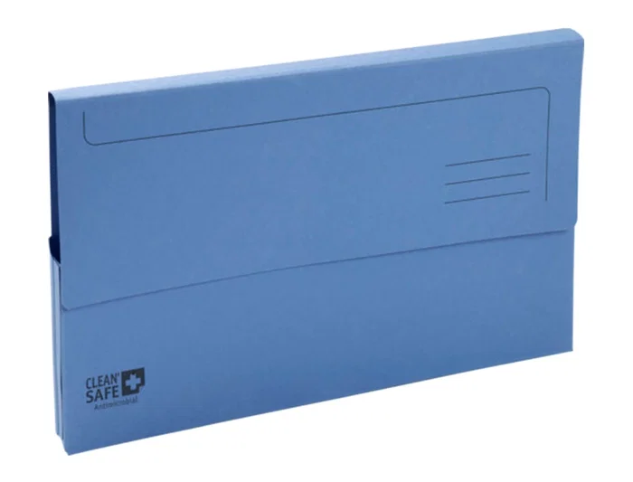 Exacompta Subcarpeta Clean'Safe Pocket Horizontal Antimicrobiana Din A4, 400g, Azul, Paquete de 5 Unidades Exacompta Subcarpeta Clean'Safe Pocket Horizontal Antimicrobiana Din A4, 400g, Azul, Paquete de 5 Unidades