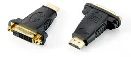 Equip Adaptador DVI Macho (24+1) a HDMI Hembra, 1920x1200, Contactos Chapados en Oro, Negro - Ref. 118909
