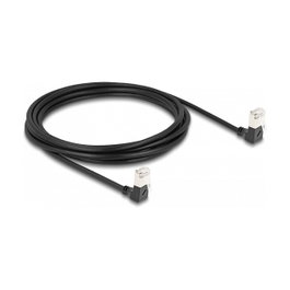 DeLOCK Cable de red Cat.6A S/FTP Slim 90° 3 m Negro